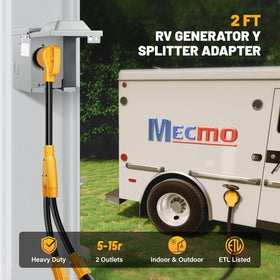 MECMO detail of dual 5-15R household receptacles providing two grounded outlets