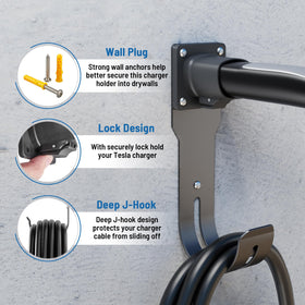 MECMO deep J-hook side profile supporting heavy cables without sagging