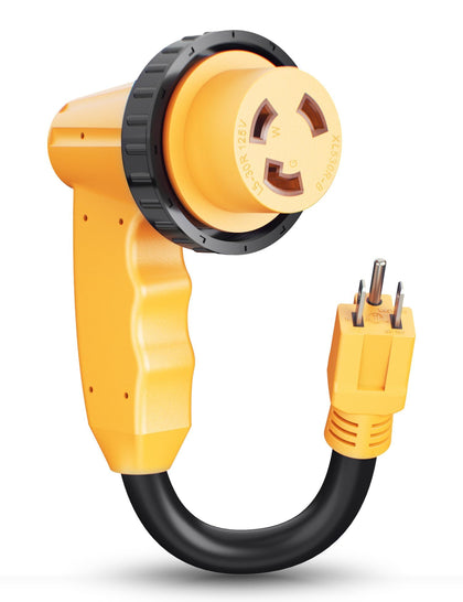 MECMO front angled plug showing secure connection and compact design benefit