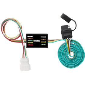 MECMO front connector showing vehicle-side plug and secure fit benefit