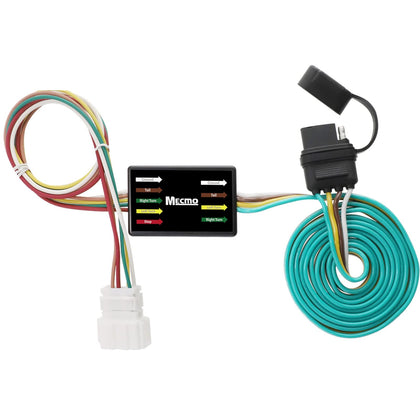 MECMO front connector showing vehicle-side plug and secure fit benefit