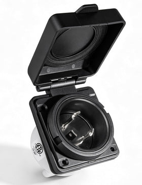 MECMO front flanged inlet showing secure flush mount and neat finish