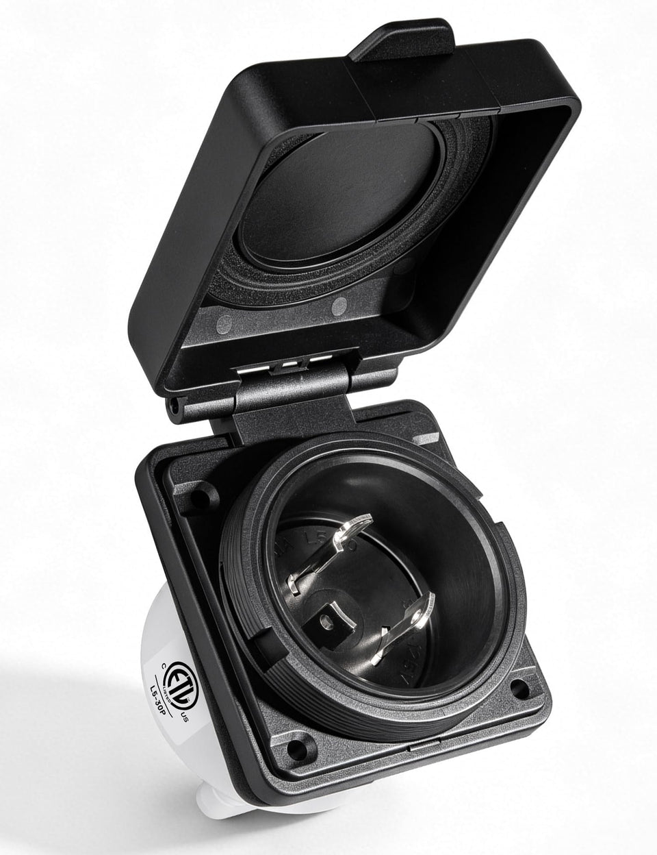 MECMO front flanged inlet showing secure flush mount and neat finish