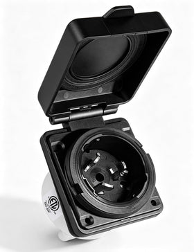 MECMO front flanged inlet showing flush mount and neat fit for easy replacement