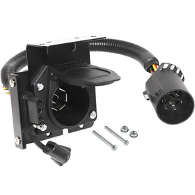MECMO front view showing dual 7-way blade and 4-flat outputs for versatile towing