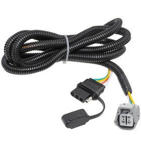 MECMO front view of 4-way harness showing plug and cable for easy install