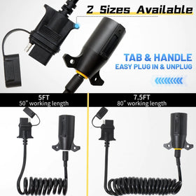 MECMO fully stretched cable showing extended reach up to 7.5 feet