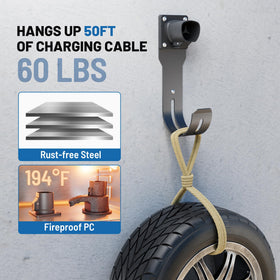 MECMO in garage lifestyle scene demonstrating neat, safe cable storage