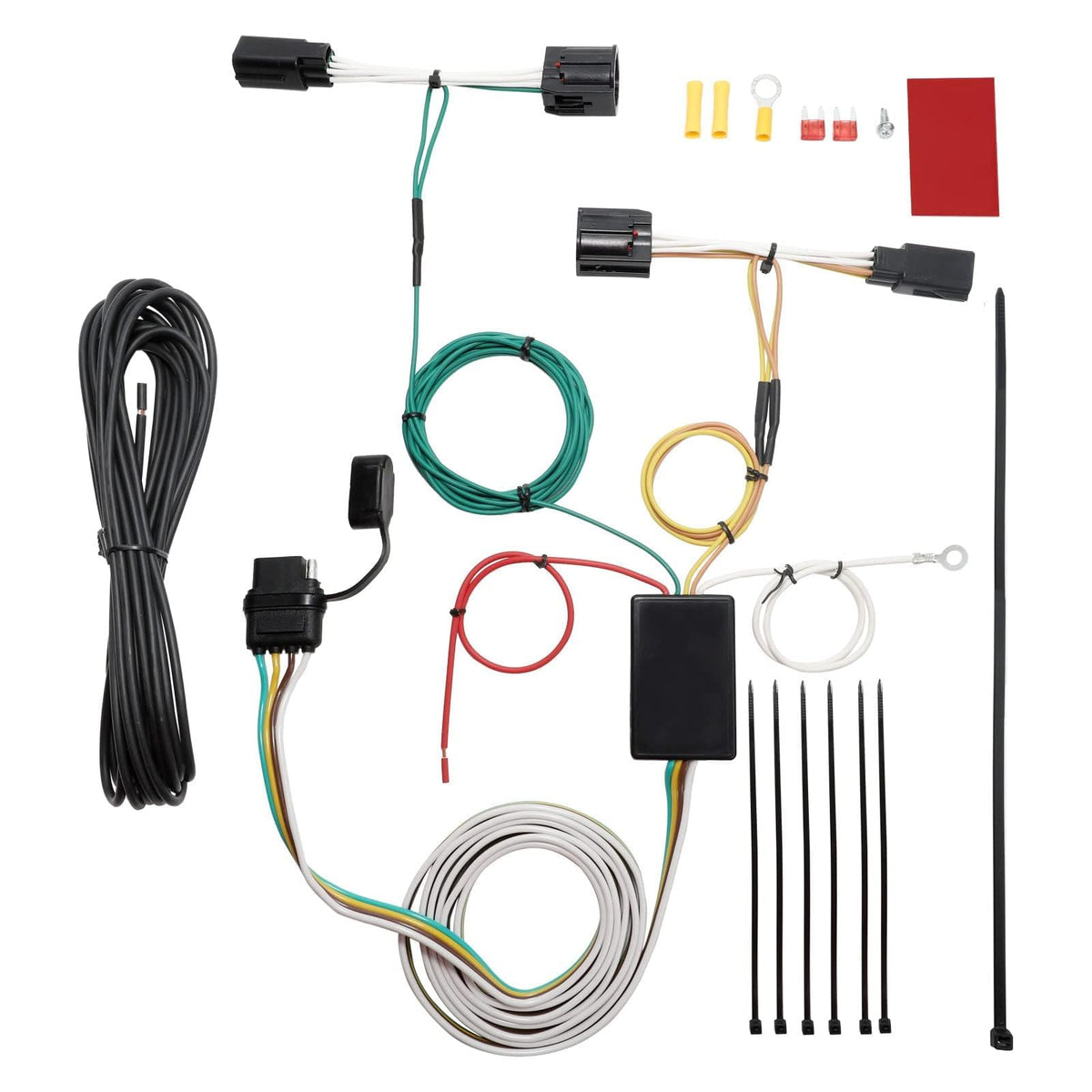 MECMO harness installed with trailer connected illustrating proper lighting function
