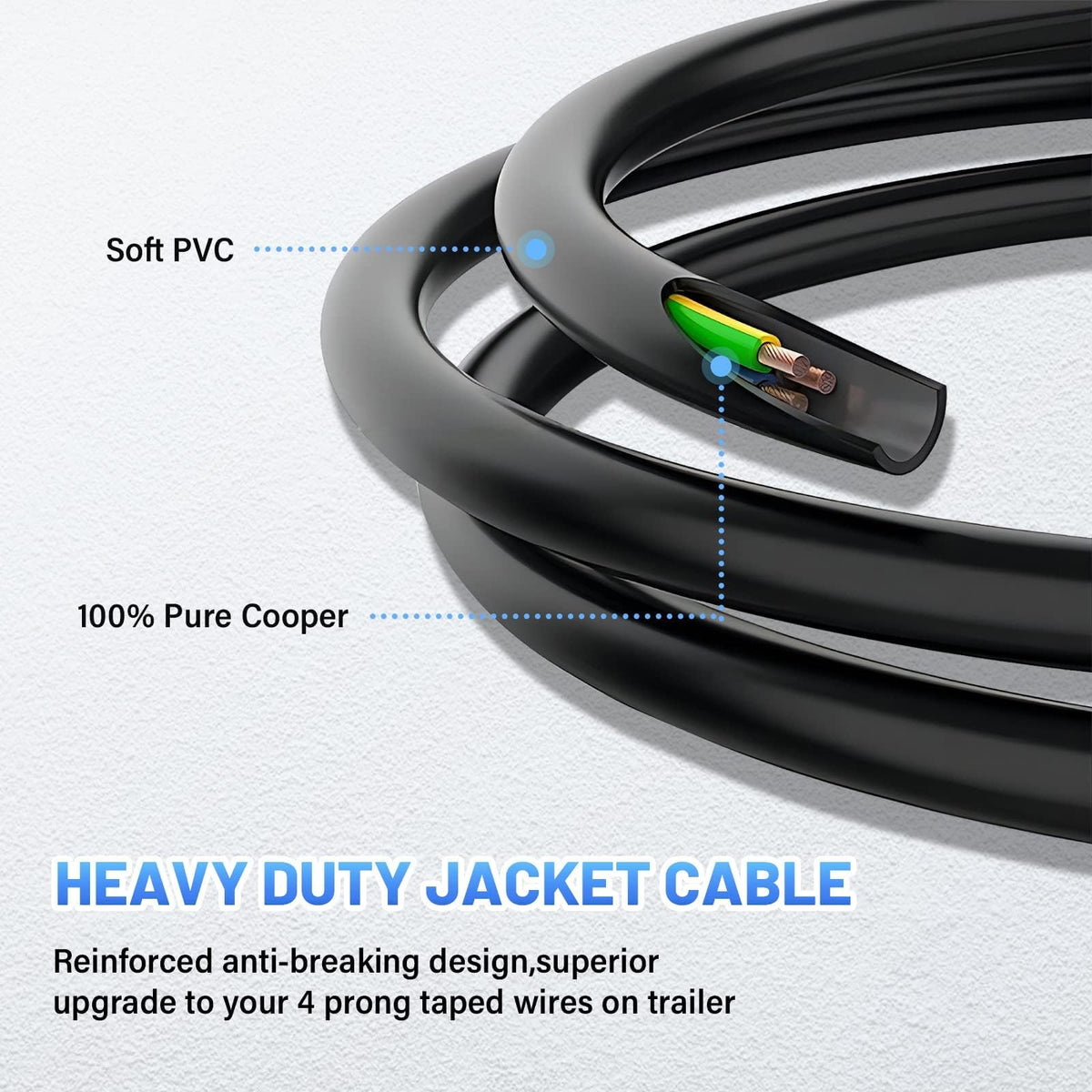 MECMO full 20ft cable laid out demonstrating generous installation reach