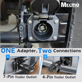 MECMO adapter mounted on vehicle bumper offering secure mount and reduced connector strain