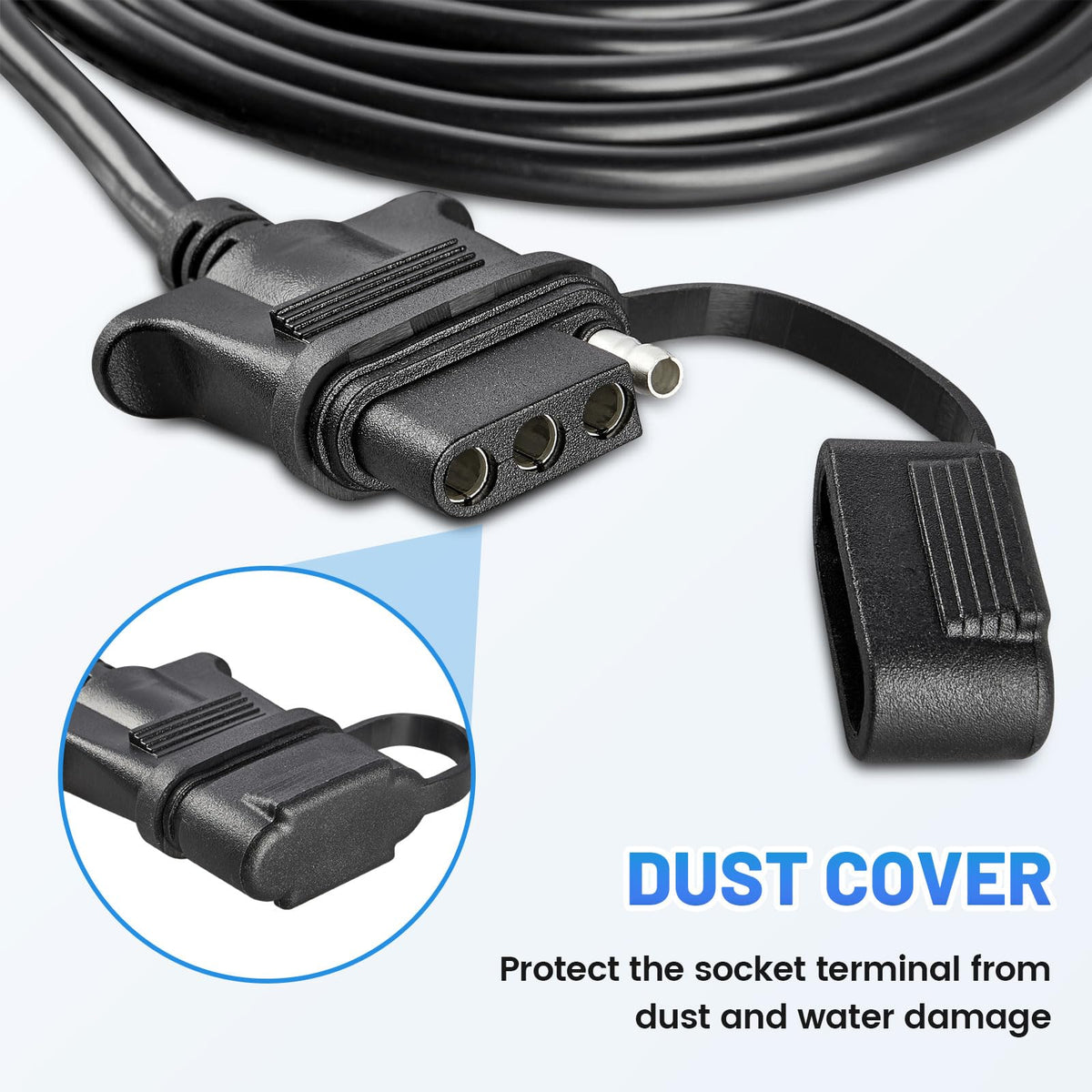 MECMO socket mounted on truck bumper providing durable vehicle-side connection