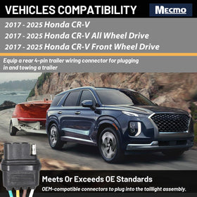 MECMO T-connector plug detail demonstrating secure vehicle-side fit benefit