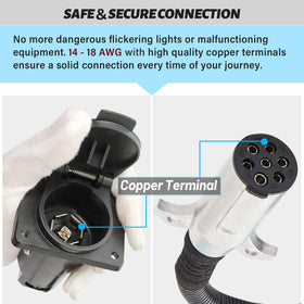 MECMO trailer plug connected in use shows secure towing connection