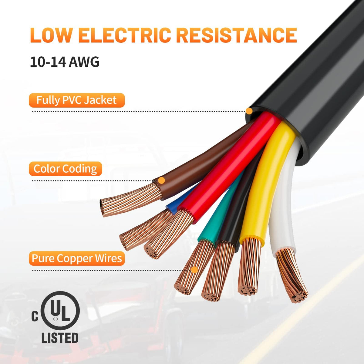 MECMO color-coded wires end displaying standard RV wiring for straightforward hookups benefit