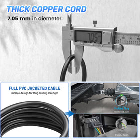 MECMO 18AWG pure copper wires visible for reliable electrical flow
