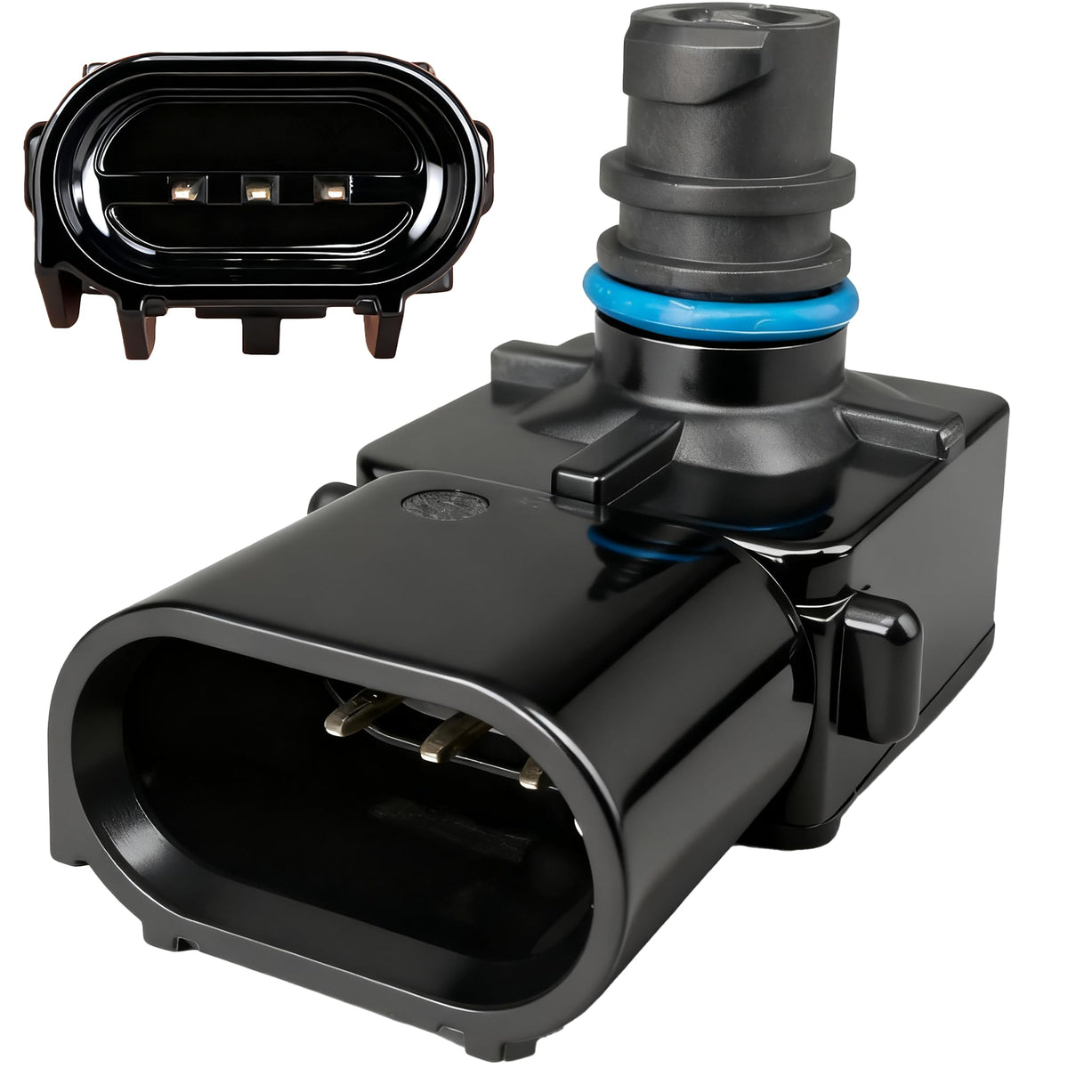 MecXora front view of MAP sensor showing mounting and shape for reliable fit