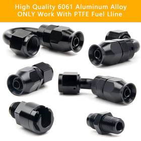 Medoon T6061 aluminum AN6 fitting on label, demonstrating corrosion resistance benefit