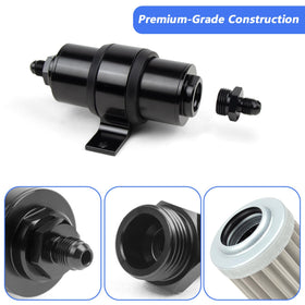 Medoon installed inline on vehicle fuel line illustrating compact mounting and space saving