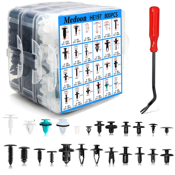 Medoon front packaging open showing organized clips and boxes, quick access benefit