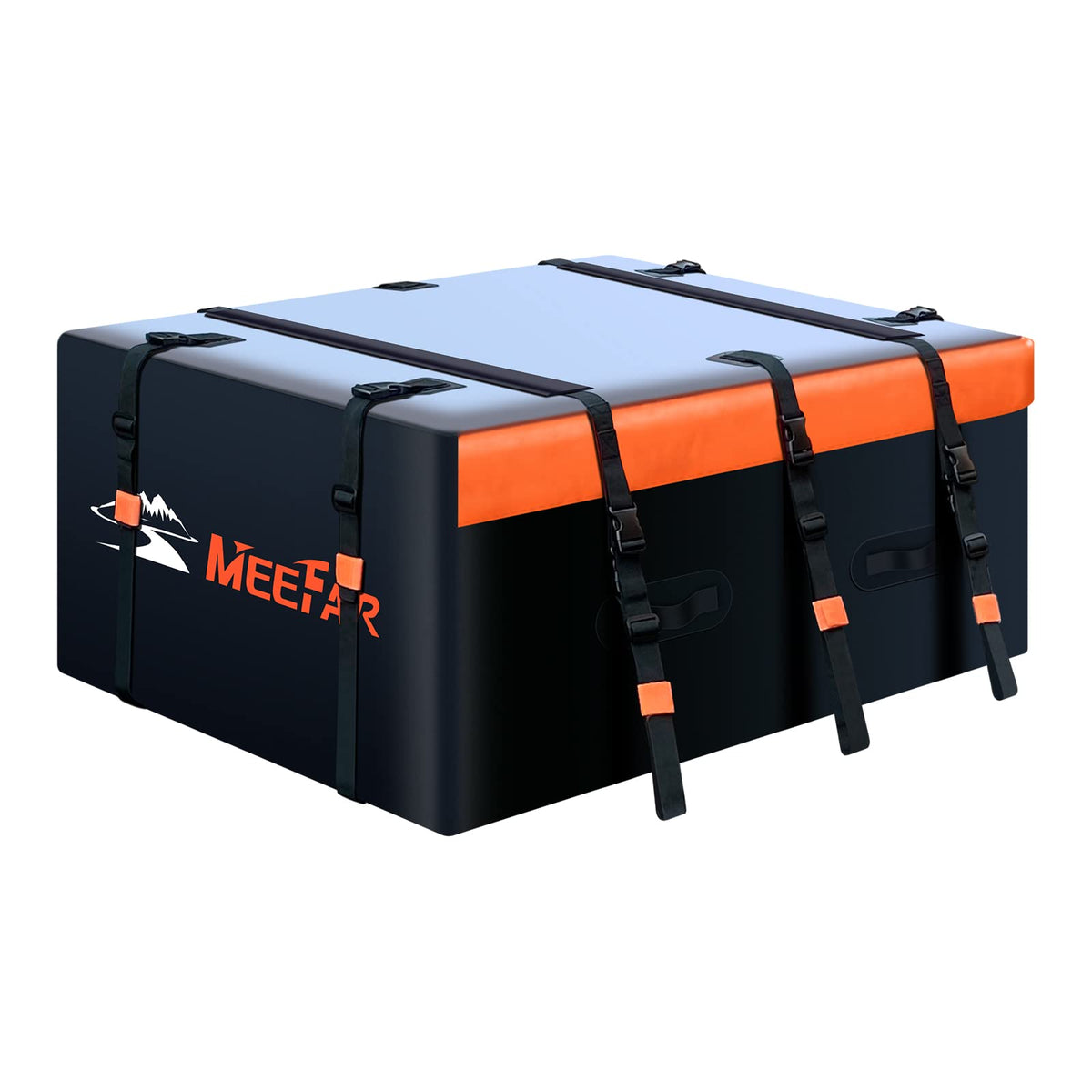 MeeFar front view of rooftop bag showing full packed capacity benefit