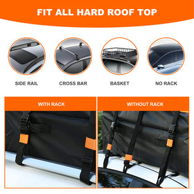 MeeFar rooftop bag mounted on SUV for extra travel storage benefit