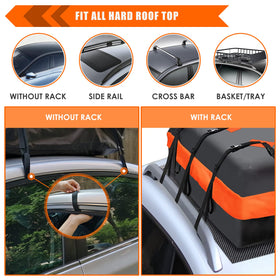 MeeFar rooftop bag installed on an SUV demonstrating added cargo capacity