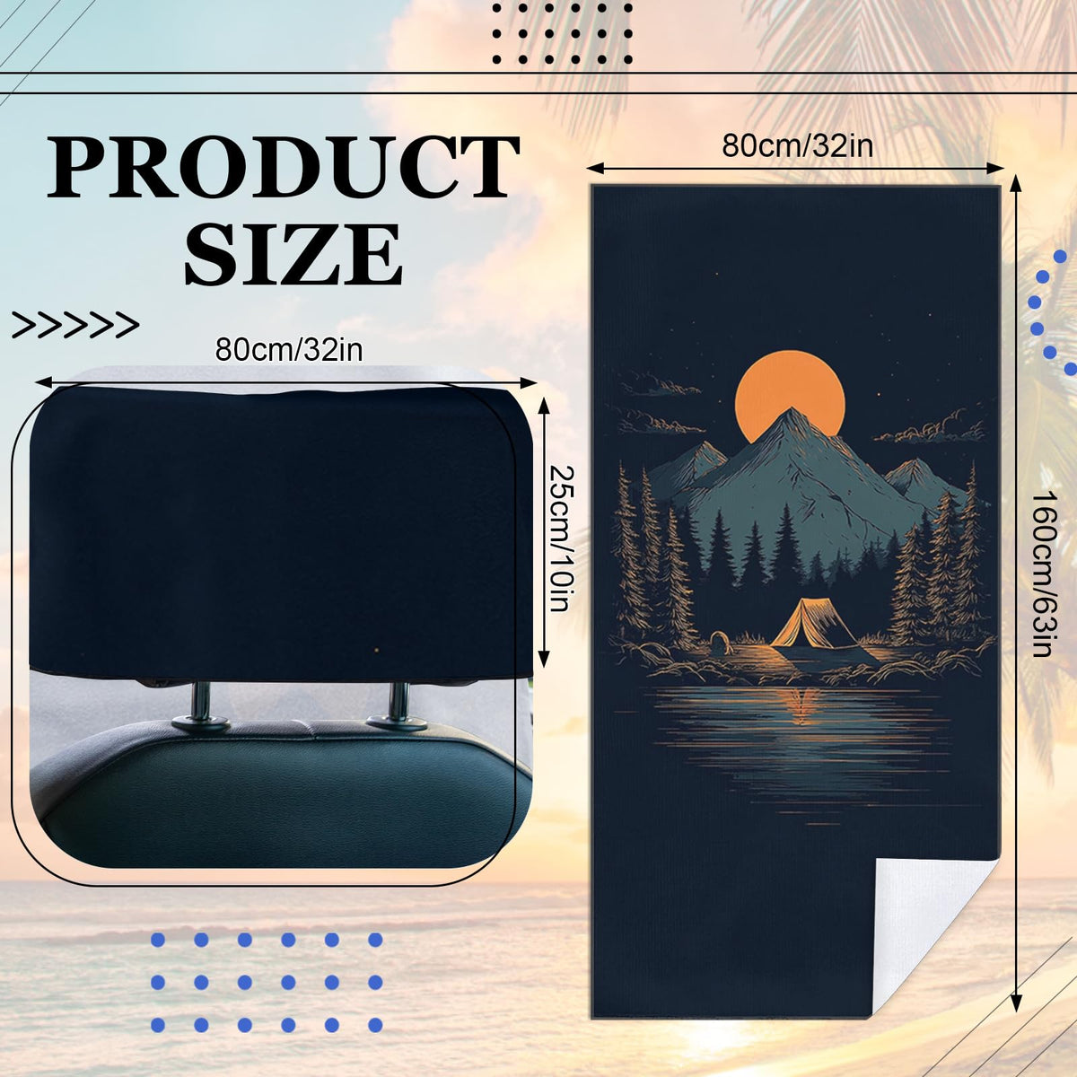 Meetravel towel laid on beach offering quick-drying, sand-resistant surface