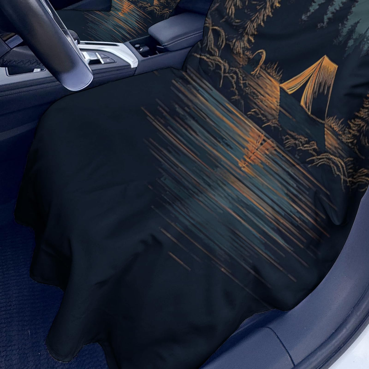Meetravel seat cover installed on car seat preventing stains and moisture