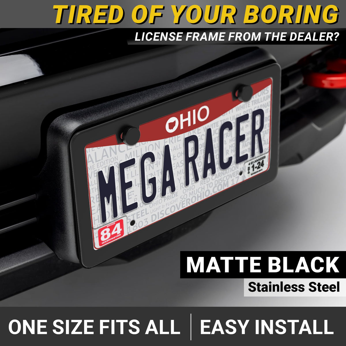 Mega Racer macro of matte black powder coat highlighting corrosion resistance