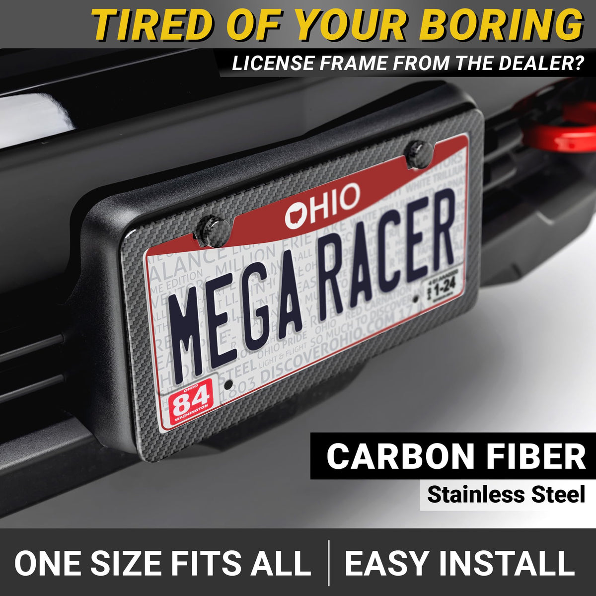 Mega Racer close-up of carbon fiber texture highlighting durable finish