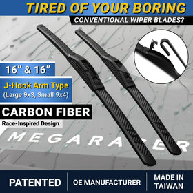 Mega Racer silicone wiping edge close-up demonstrating quiet, streak-free performance