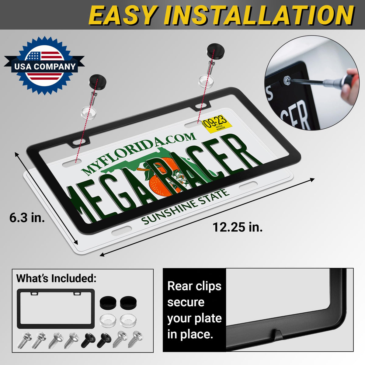 Mega Racer foam pad and rear clip detail preventing rattle and improving security