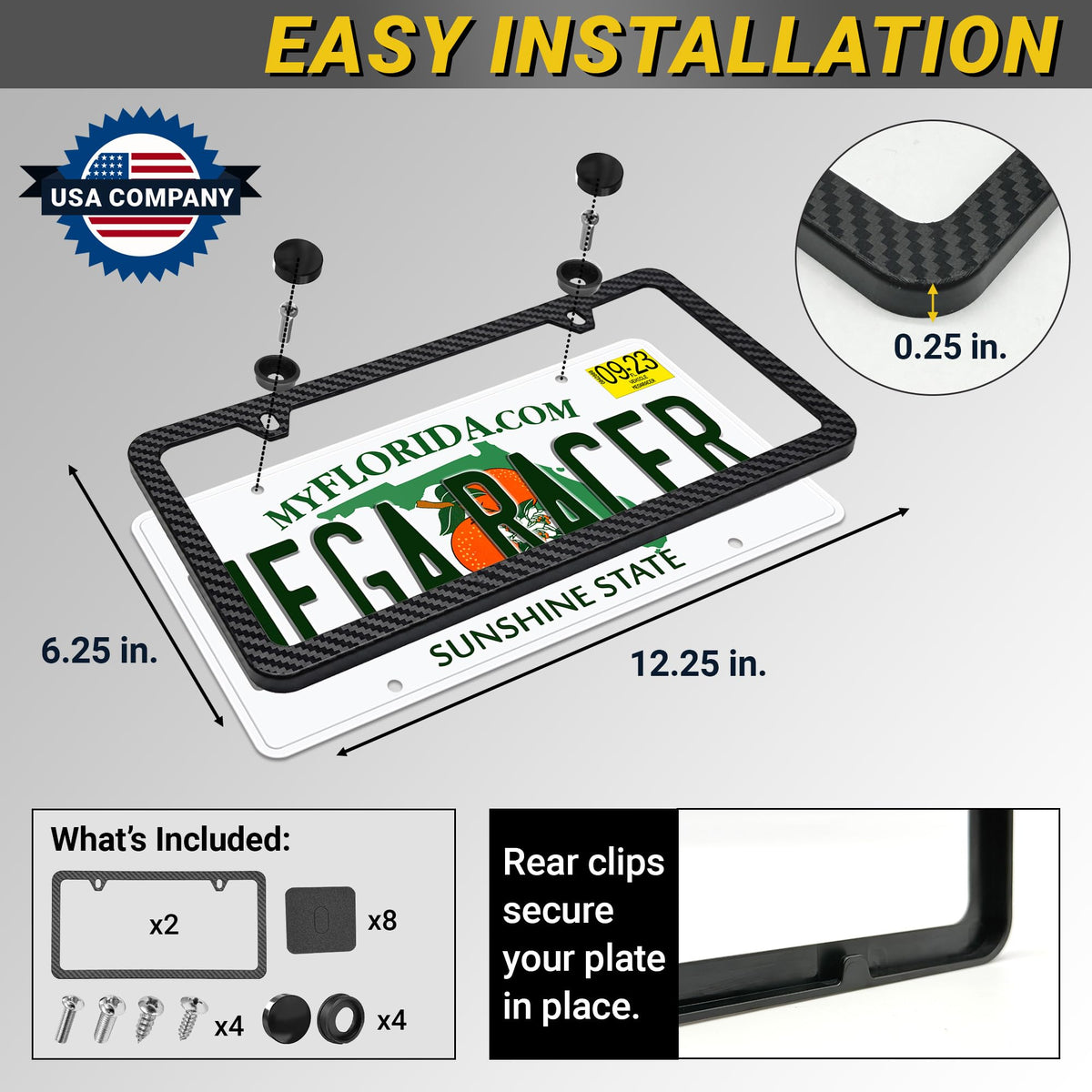 Mega Racer foam pads and rear clips detail reducing rattle and securing plate