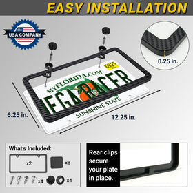 Mega Racer foam pads and rear clips detail reducing rattle and securing plate