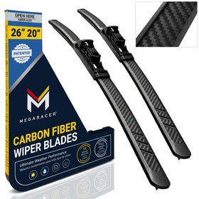 Mega Racer front packaging showing included 26" and 20" blades and benefits