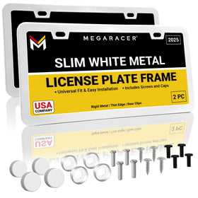 Mega Racer front view glossy white frame showing clean minimalist upgrade