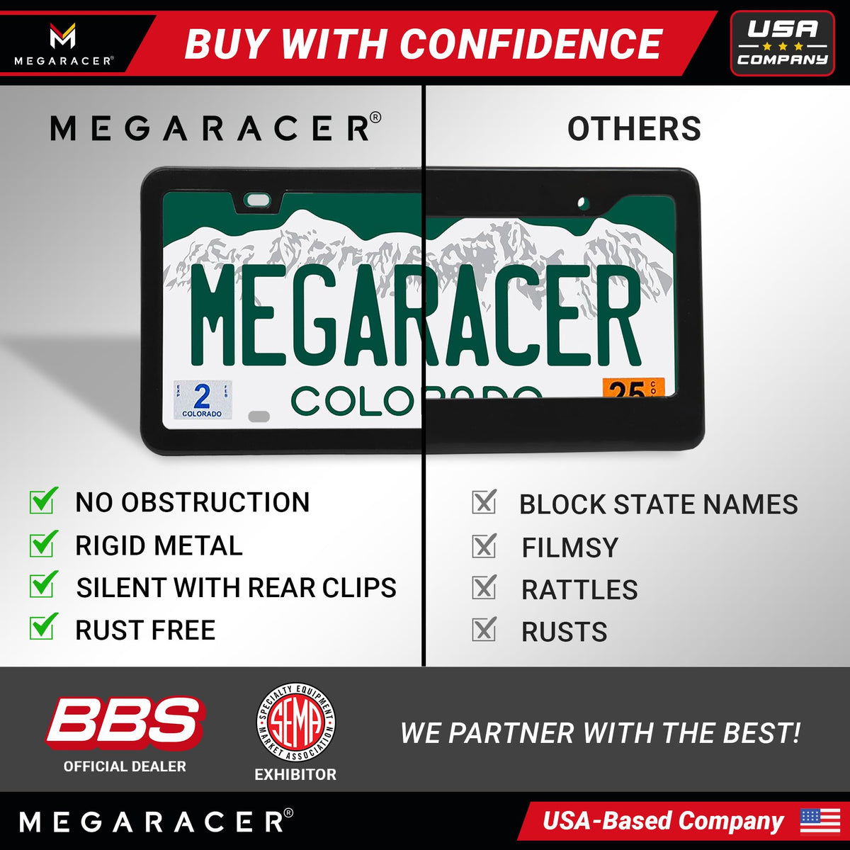Mega Racer lifestyle shot in driveway illustrating subtle, factory look upgrade