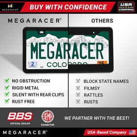 Mega Racer lifestyle shot in driveway illustrating subtle, factory look upgrade