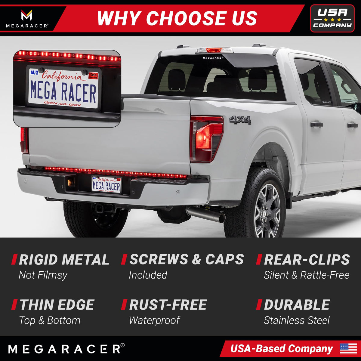 Mega Racer next to standard plate showing exact fit and correct sizing