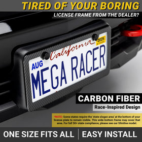 Mega Racer thin-top profile highlighting visible registration and sleek edge