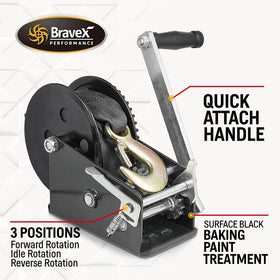 Megaflint ergonomic 10‑inch crank handle improving leverage and reducing fatigue
