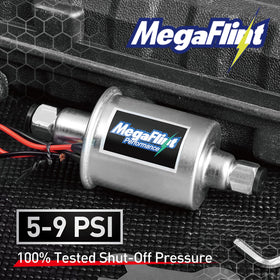Megaflint closeup of included 5/16" pre-filter preventing clogs and protecting engine