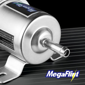 Megaflint pre-filter attached to pump highlighting debris protection and reduced clogs