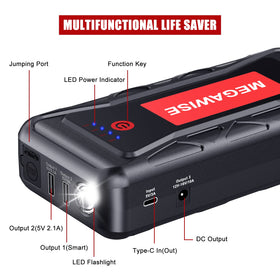 MEGAWISE stored in trunk organizer, offering emergency readiness and neat compact storage