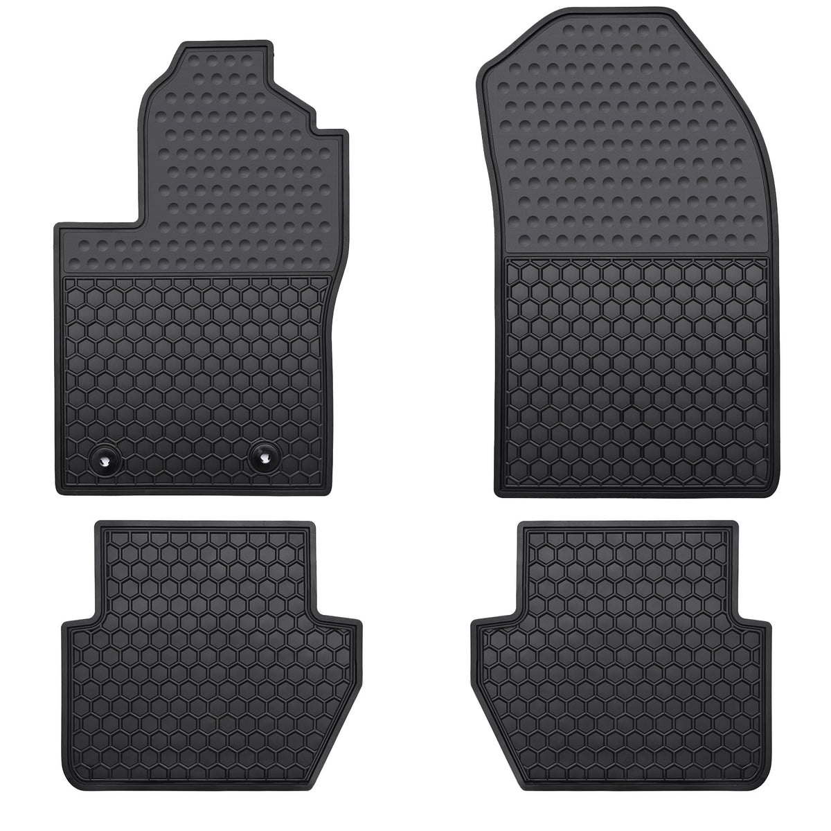 Megiteller front mats installed in Ford Fiesta showing full protection benefit
