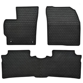 Megiteller front mats installed in Prius showing precise fit and protection