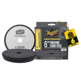 Meguiar's 6-inch pad front pack showing pads and brand, ready to use