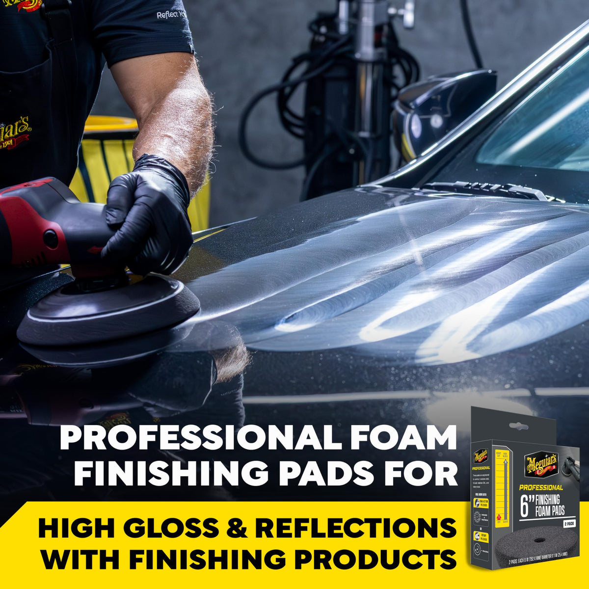 Meguiar's pad edge profile highlighting foam density for even application