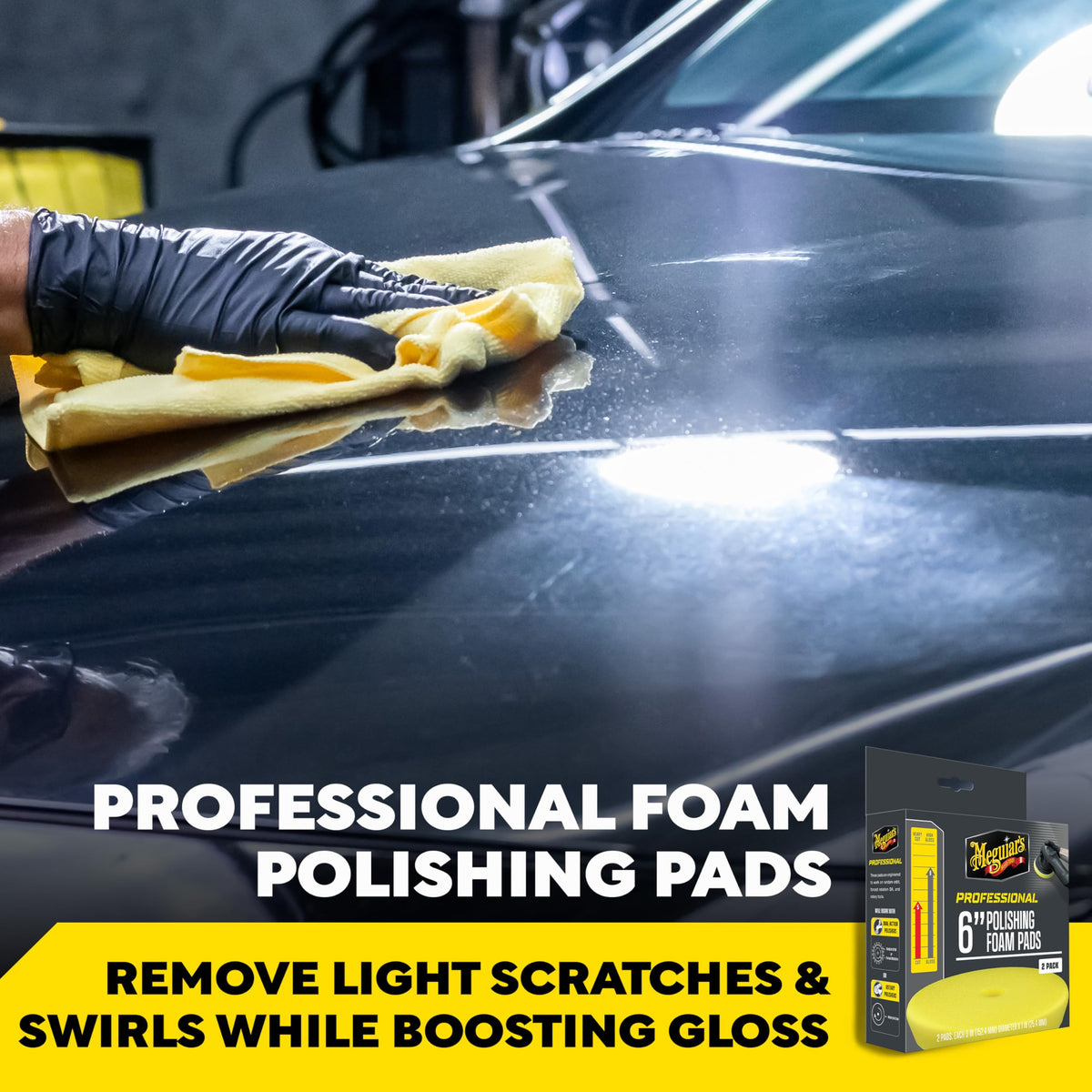 Meguiar's close-up foam texture revealing consistent cell structure for even polish distribution